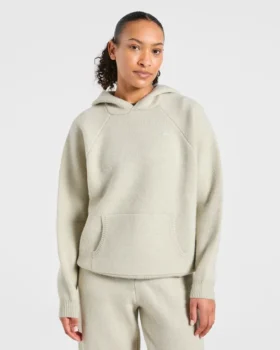 Zachte oversized gebreide hoodie