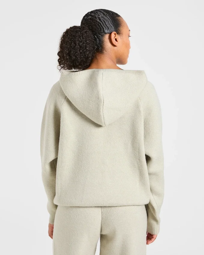 Zachte oversized gebreide hoodie