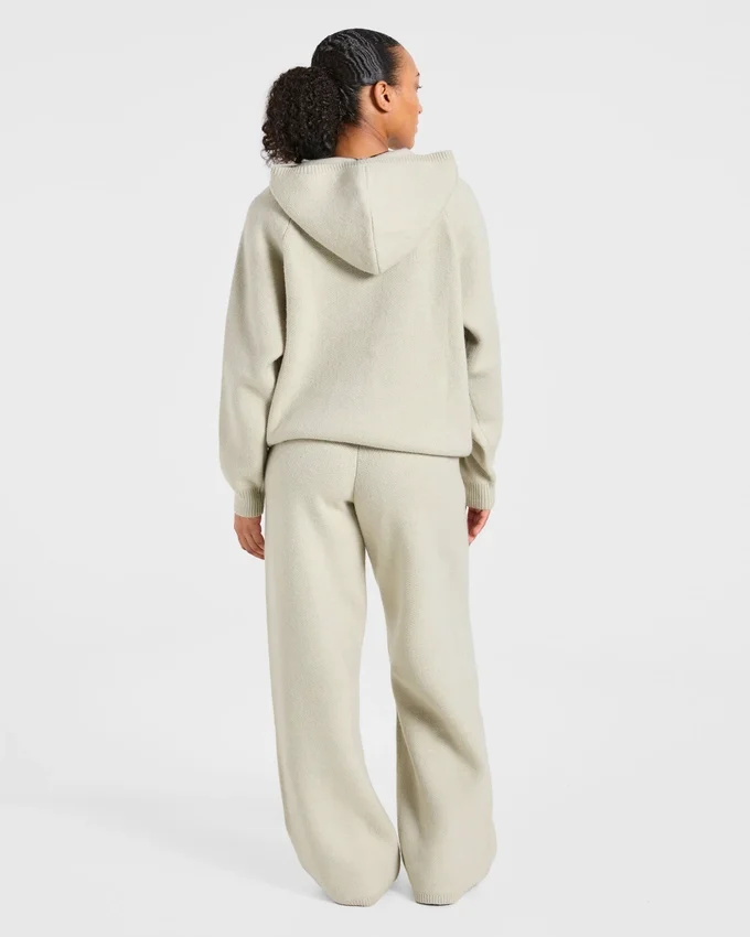 Zachte oversized gebreide hoodie