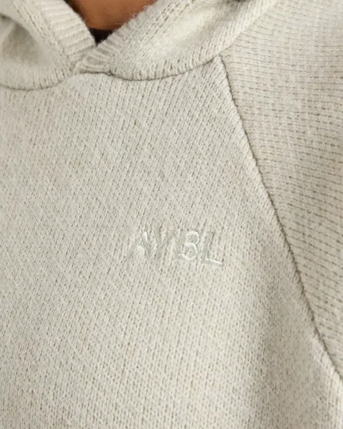 Zachte oversized gebreide hoodie
