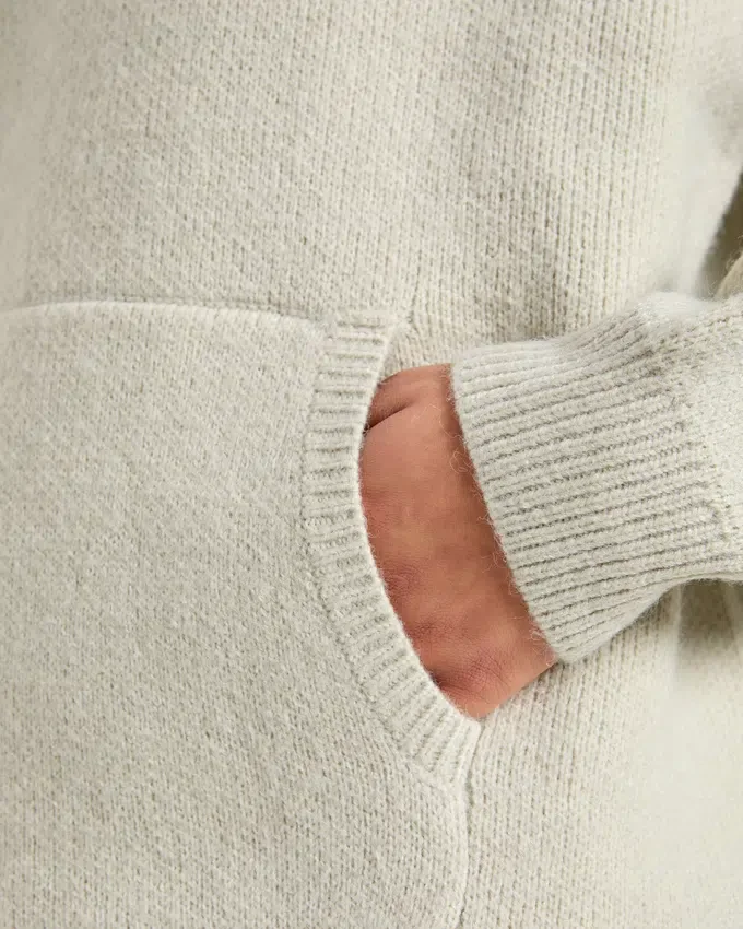 Zachte oversized gebreide hoodie